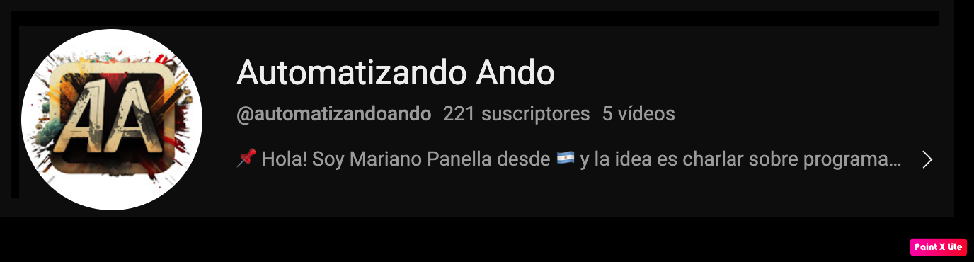 Canal de YouTube: automatizandoando